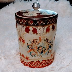 Murray Allen Regal Crown Vintage Tin with Cherubs and Angels